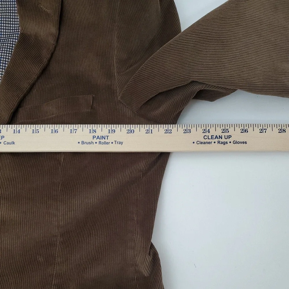 Saddlebred Mens 42 L Two Button Cotton Blazer Brown Corduroy Sport Coat Jacket